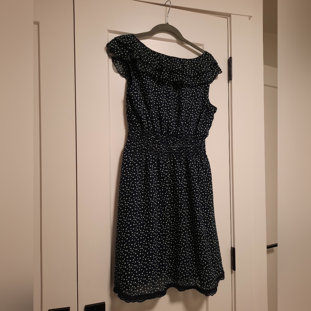 Polka Dot Ruffle Dress - Picture 2 of 11